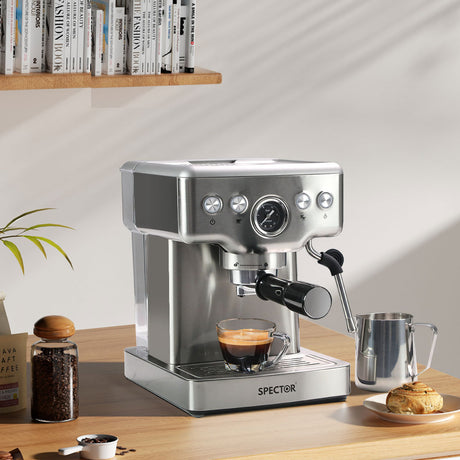 Spector 20 Bar Coffee Machine Espresso Maker with Milk Frother-2006733281269256198