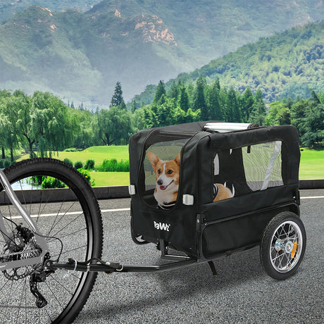 PaWz Pet Stroller Bike Trailer 2-IN-1 Sunroof-2018816894387228678