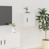 Wall Mounted TV Cabinet White 40x34.5x40 cm - Front View