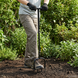 Lawn Aerator Tool Black 95 x 27 cm Plastic - Side View