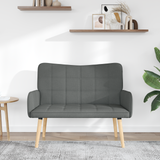 Two Seater Sofa Dark Grey 115 x 61 x 87 cm Fabric