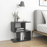 Bedside Cabinets 2 pcs Grey 50x30x51.5 cm Engineered Wood - Front View