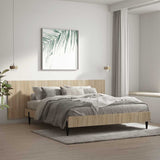 Wall Headboard Sonoma Oak 240x1.5x80 cm Engineered Wood - Front View