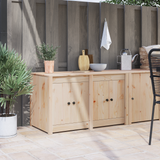 Kitchen Cabinet with Shelf MEPPEL Brown Oak 106 x 55 x 64 cm - Side View