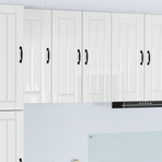 Wall Cabinet LUCCA 2 pcs High Gloss White Engineered Wood