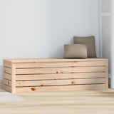 Storage Box 109x36.5x33 cm Solid Wood Pine - Side View