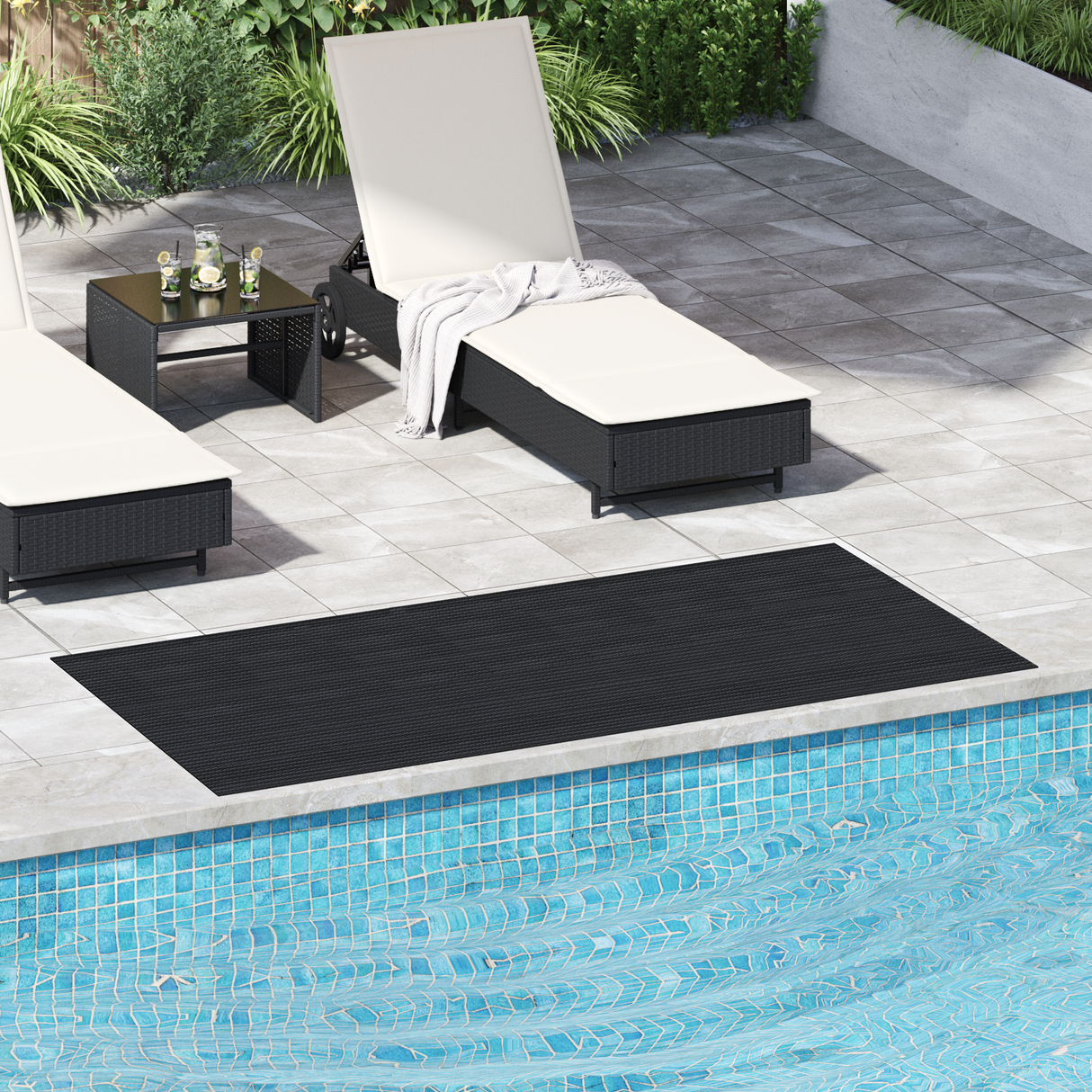 Floor Mat Black 1 x 2 m Rubber