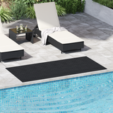 Floor Mat Black 1 x 2 m Rubber - Front View