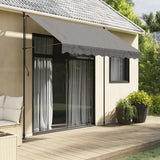 Retractable Awning Anthracite 250x150 cm Fabric and Steel - Front View
