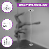 Portable Dance Pole Spinning Fitness Pole for Home Gym Training - Top-Down View