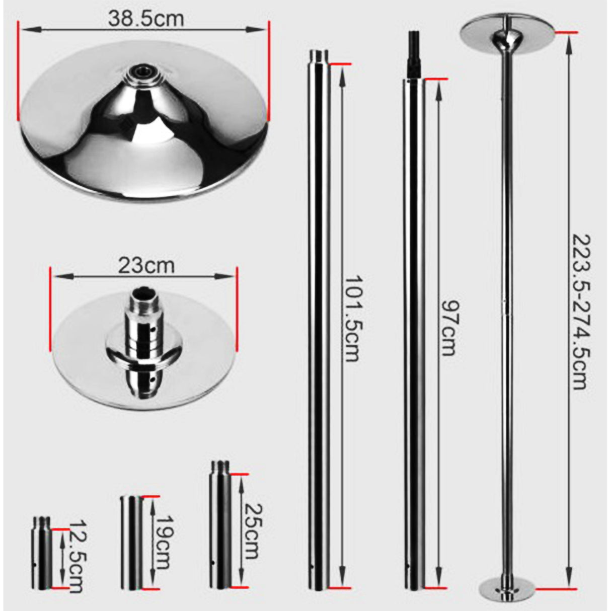 Portable Dance Pole Spinning Fitness Pole for Home Gym Training