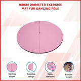160cm Diameter Exercise Mat for Dancing Pole - Close-Up Angle