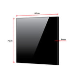 Toughened 60cm x 75cm Black Glass Kitchen Splashback - Extra Image