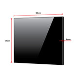 Toughened 90cm x 75cm Black Glass Kitchen Splashback - Extra Image
