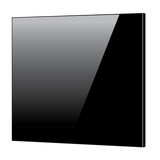 Toughened 90cm x 75cm Black Glass Kitchen Splashback - 45-Degree Angle