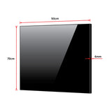 Toughened 90cm x 70cm Black Glass Kitchen Splashback - Extra Image