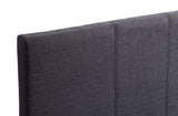 Single Linen Fabric Bed Frame Grey - Top-Down View