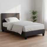 Single Linen Fabric Bed Frame Grey