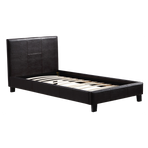 Single PU Leather Bed Frame Brown