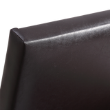 Single PU Leather Bed Frame Brown - Top-Down View