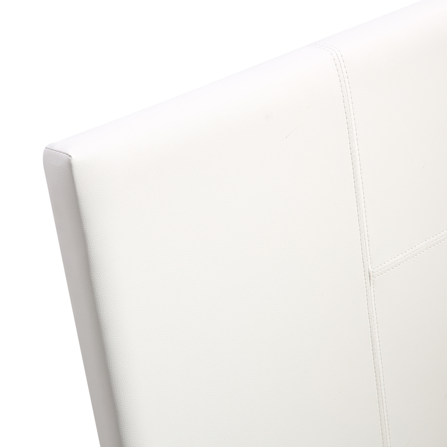 Single PU Leather Bed Frame White