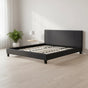 King Linen Fabric Bed Frame Grey