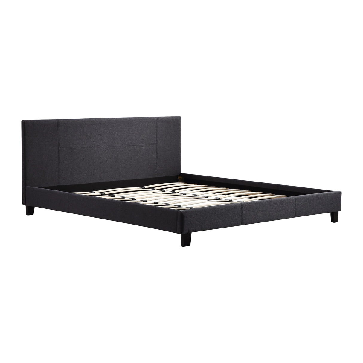 King Linen Fabric Bed Frame Grey