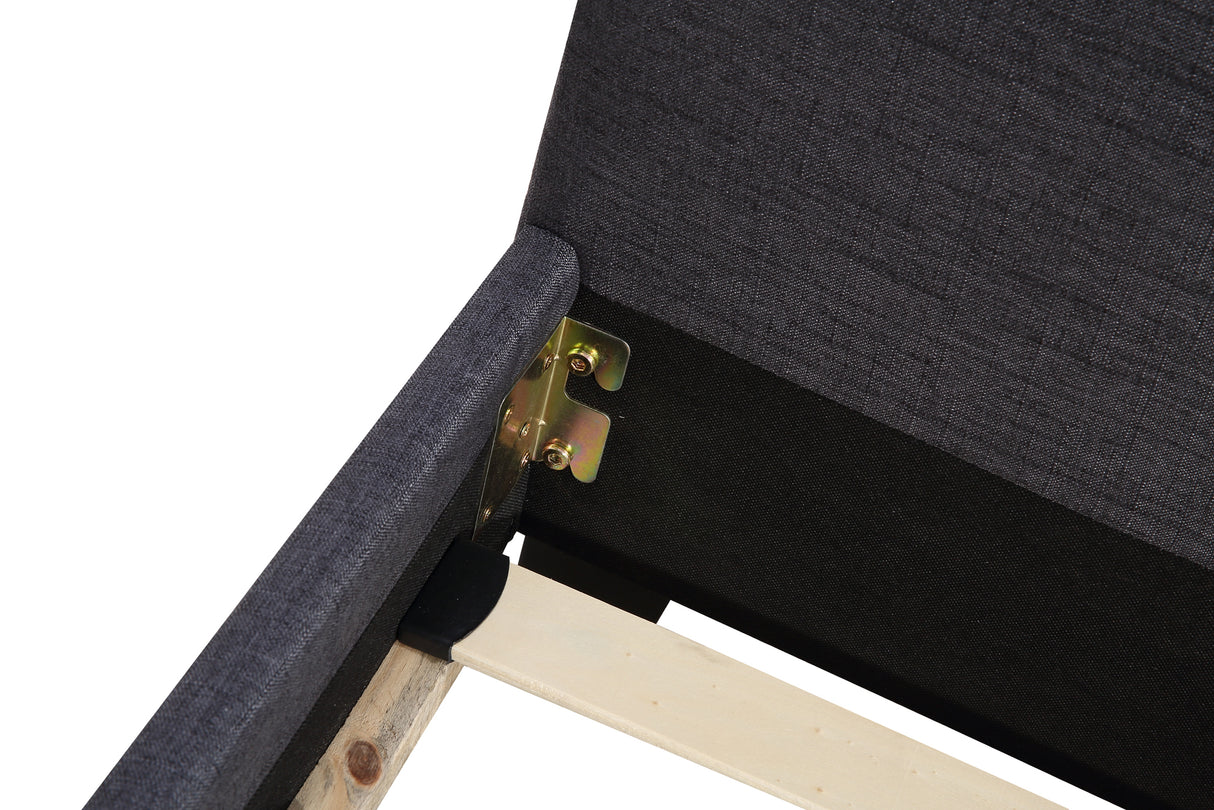 King Linen Fabric Bed Frame Grey