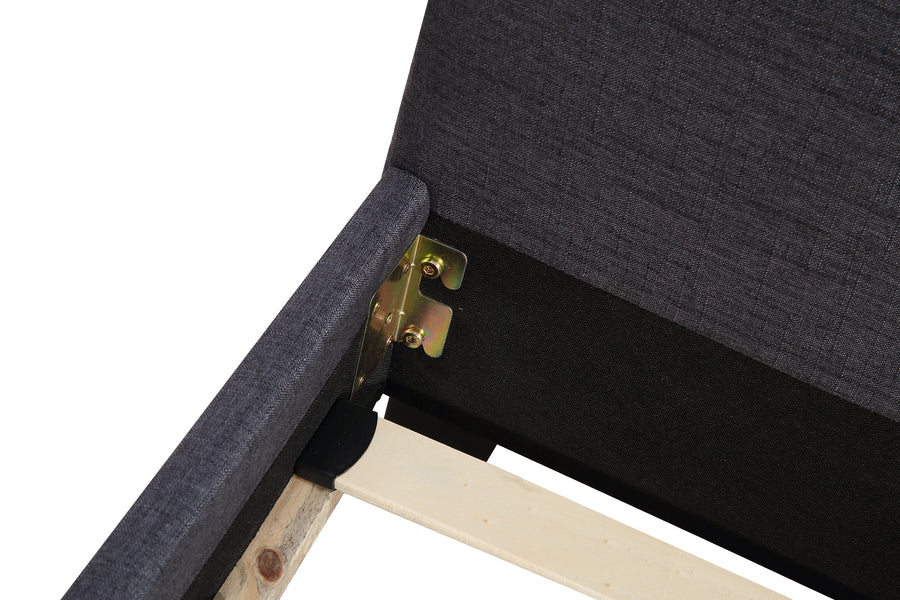 King Linen Fabric Bed Frame Grey