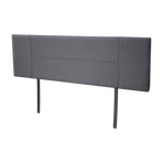 Linen Fabric King Bed Headboard Bedhead - Grey