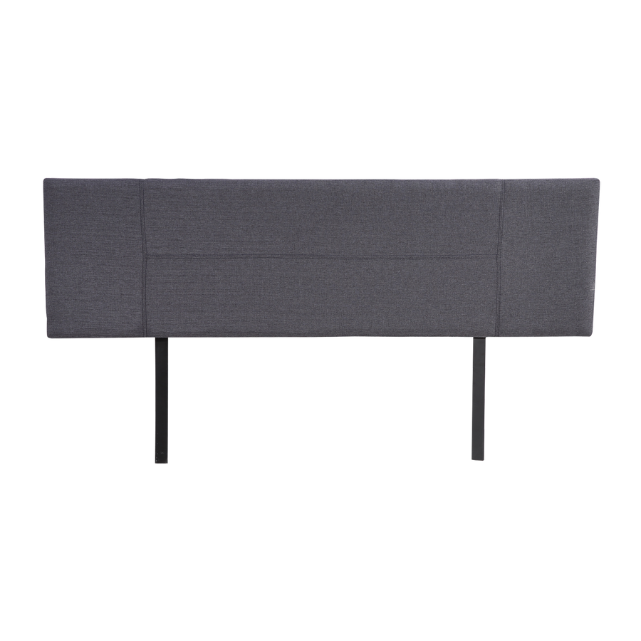 Linen Fabric King Bed Headboard Bedhead - Grey