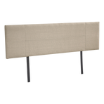Linen Fabric King Bed Headboard Bedhead - Beige