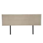Linen Fabric King Bed Headboard Bedhead - Beige