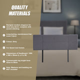 Linen Fabric Queen Bed Headboard Bedhead - Grey - Extra Image