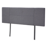 Linen Fabric Queen Bed Headboard Bedhead - Grey
