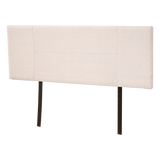 Linen Fabric Queen Bed Headboard Bedhead - Beige - Side View