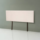 Linen Fabric Queen Bed Headboard Bedhead - Beige - Top-Down View
