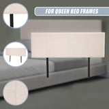 Linen Fabric Queen Bed Headboard Bedhead - Beige - Extra Image