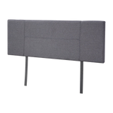 Linen Fabric Double Bed Headboard Bedhead - Grey