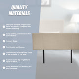 Linen Fabric Double Bed Headboard Bedhead - Beige