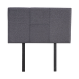 Linen Fabric Single Bed Headboard Bedhead - Grey - 45-Degree Angle