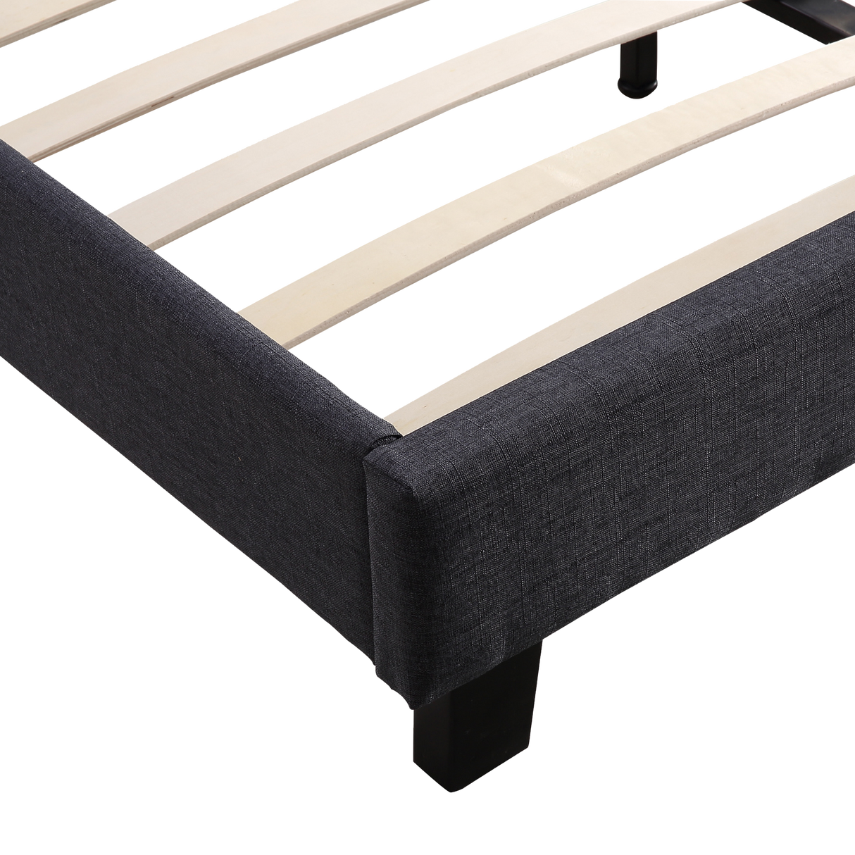 Queen Linen Fabric Bed Frame Grey