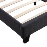 Queen Linen Fabric Bed Frame Grey