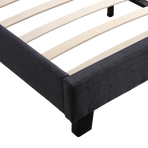 Queen Linen Fabric Bed Frame Grey