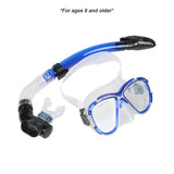 Adult Snorkeling Swimming Diving Mask & Snorkel - Quality Tempered Glass - Close-Up Angle