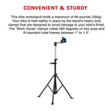 Pro Mechanic Folding Bicycle Repair Stand - Close-Up Angle