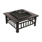 18" Square Metal Fire Pit Outdoor Heater