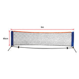 6 Meters Portable Foldable Mini Tennis Net & Post Set