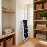 Foldable Non Slip 4 Step Steel Ladder - Front View