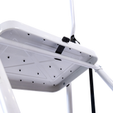 Foldable Non Slip 4 Step Steel Ladder - Low Angle